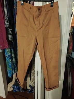 Casual Canvas Work Pants - Tan